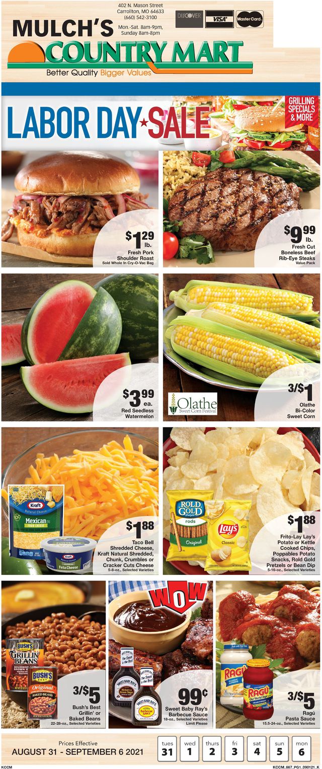 Country Mart Ad from 08/31/2021