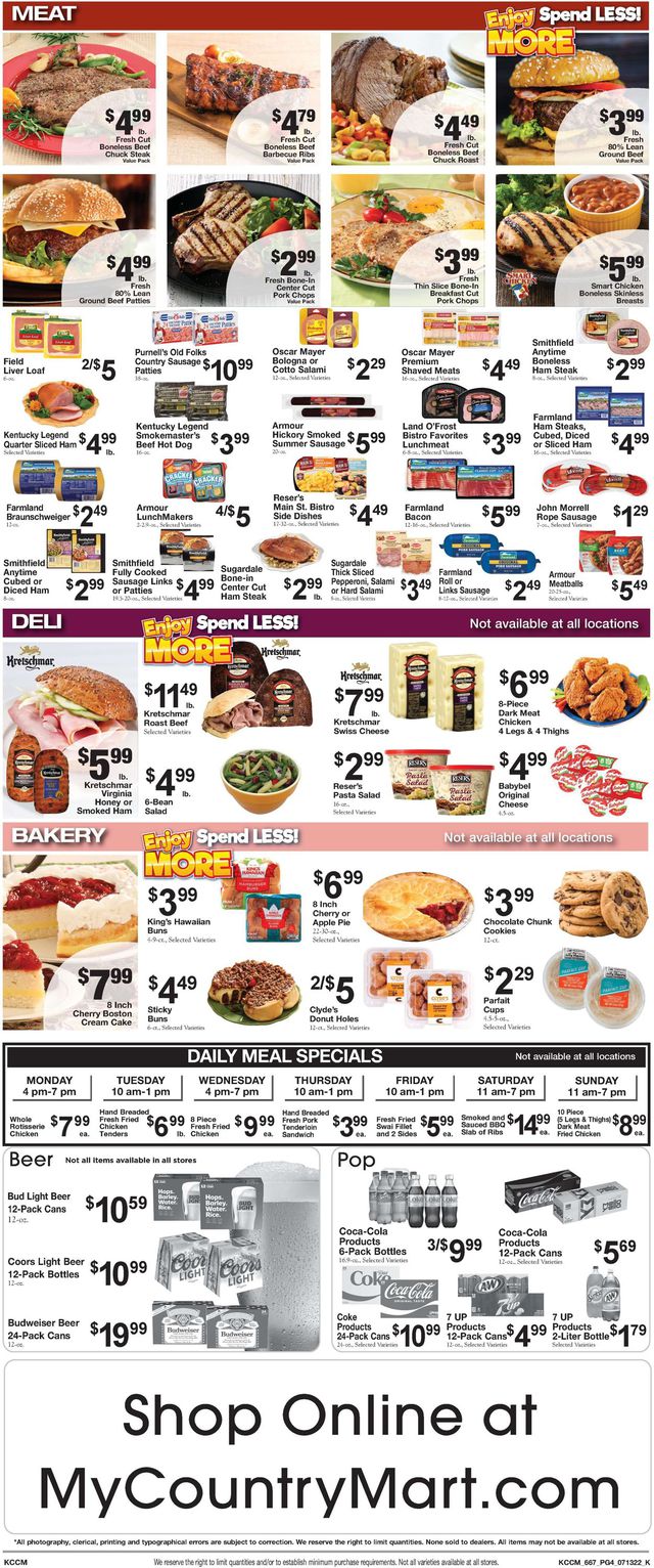 Country Mart Ad from 07/12/2022