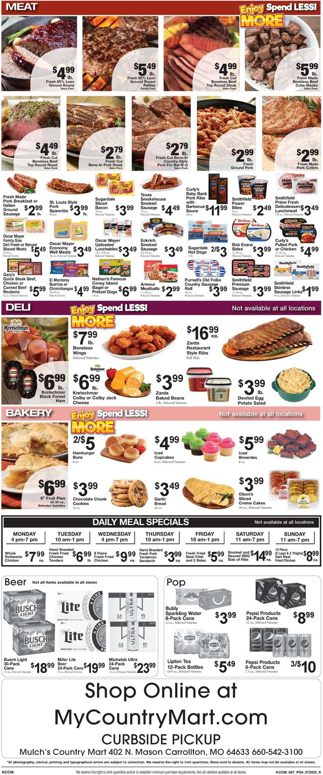 Country Mart Ad from 07/19/2022