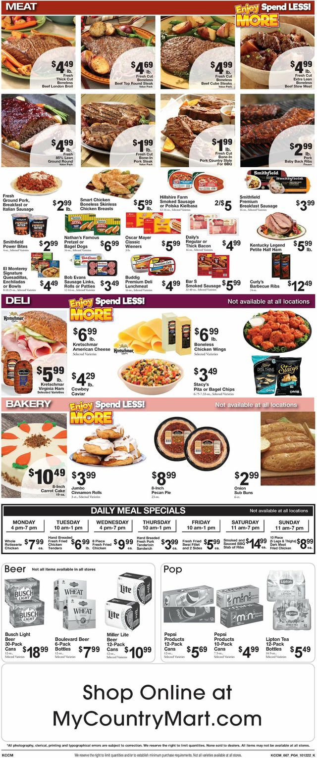 Country Mart Ad from 10/11/2022