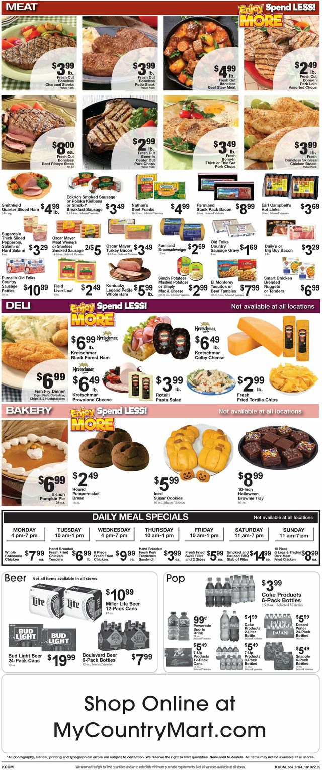 Country Mart Ad from 10/18/2022
