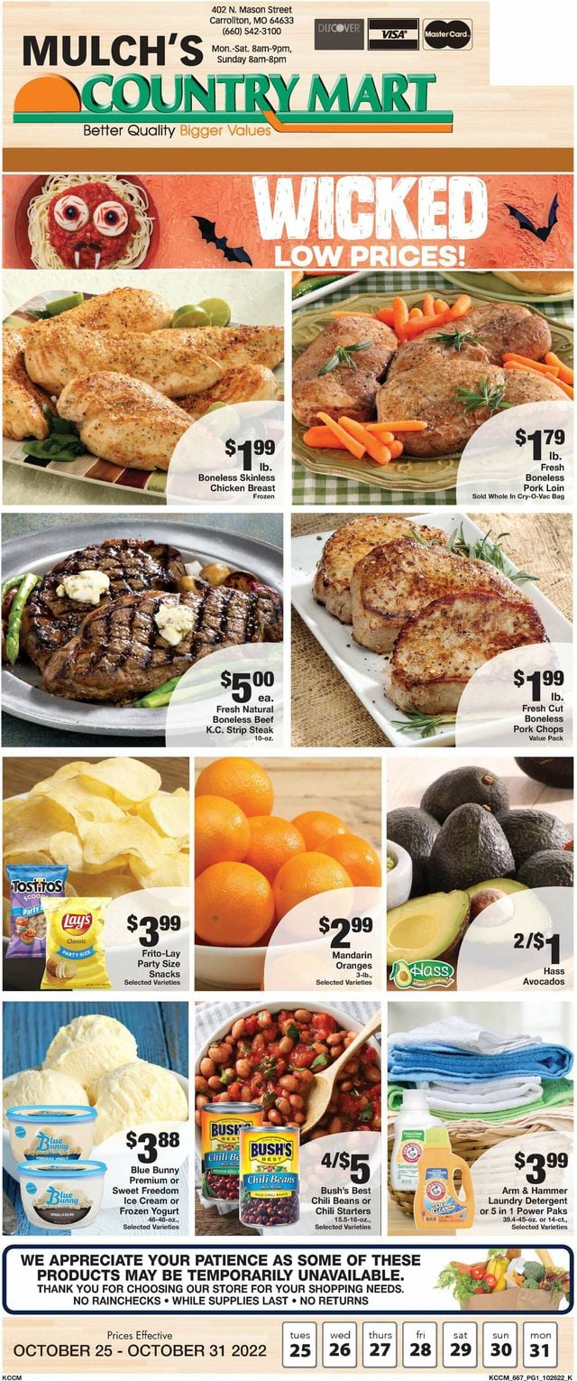 Country Mart Ad from 10/25/2022