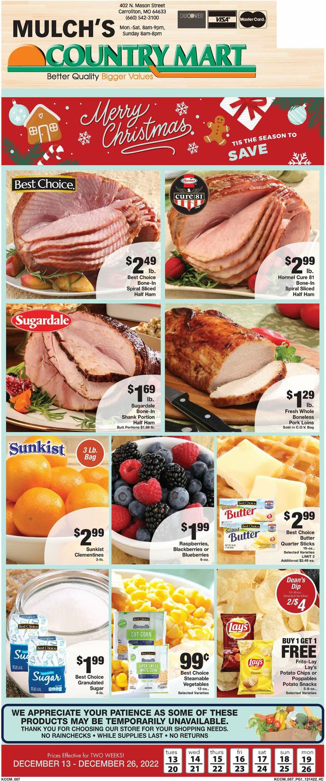 Country Mart Ad from 12/13/2022