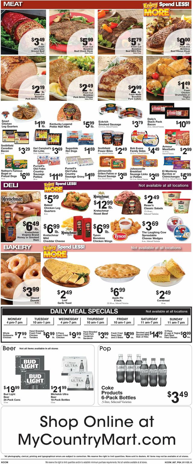 Country Mart Ad from 01/10/2023