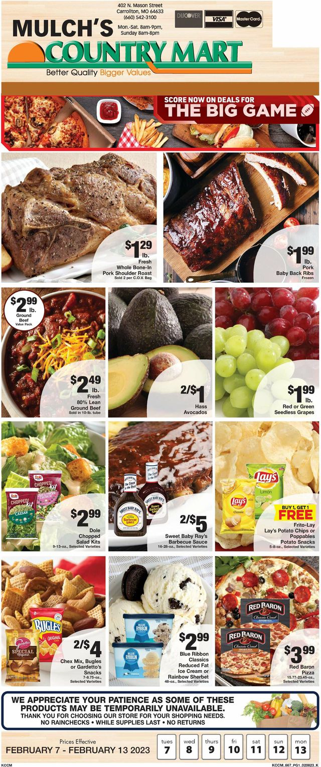 Country Mart Ad from 02/07/2023