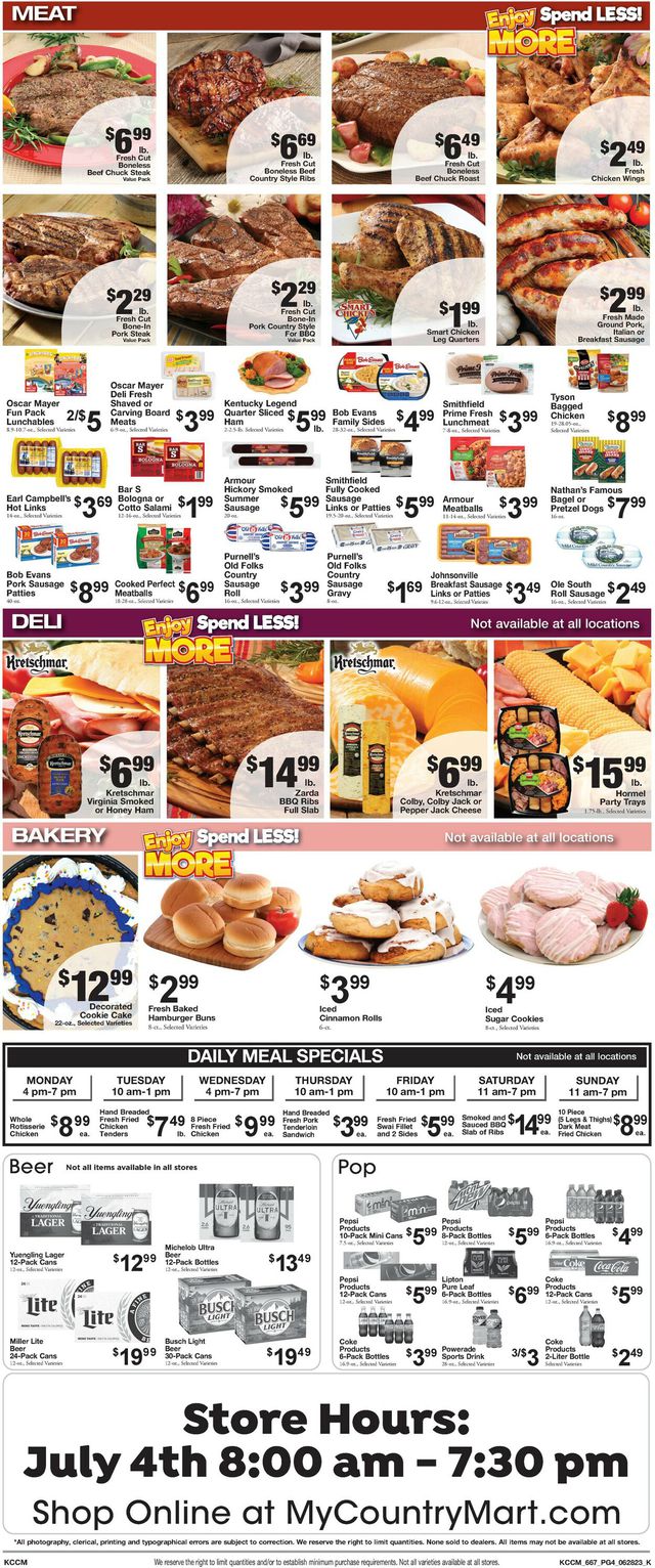 Country Mart Ad from 06/27/2023