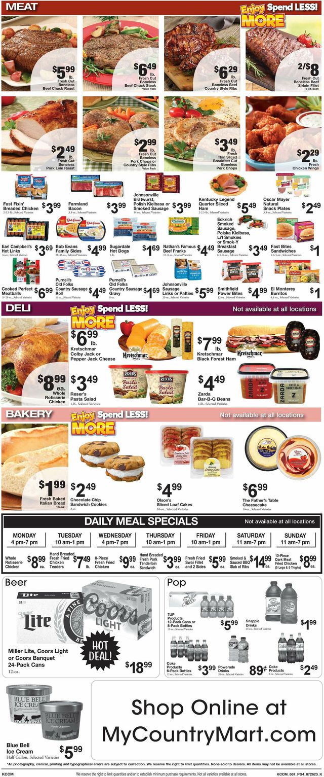 Country Mart Ad from 07/25/2023
