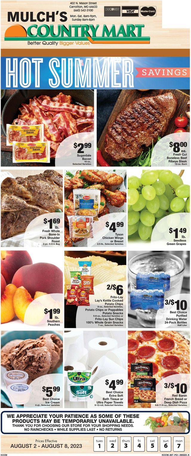 Country Mart Ad from 08/01/2023