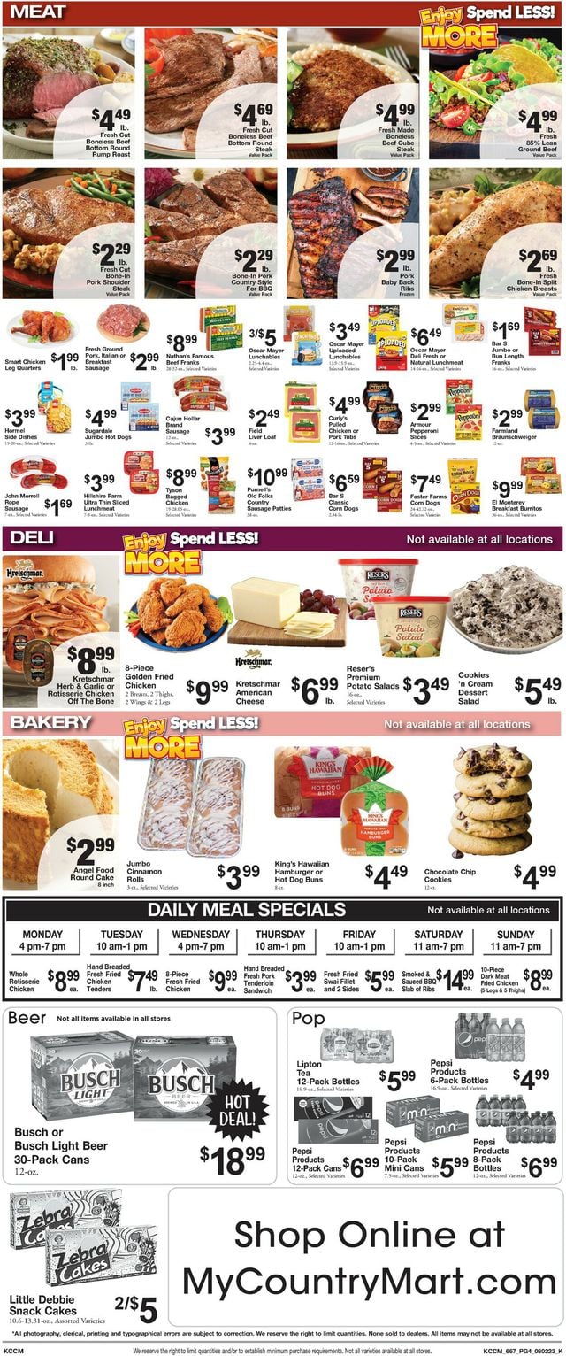Country Mart Ad from 08/01/2023