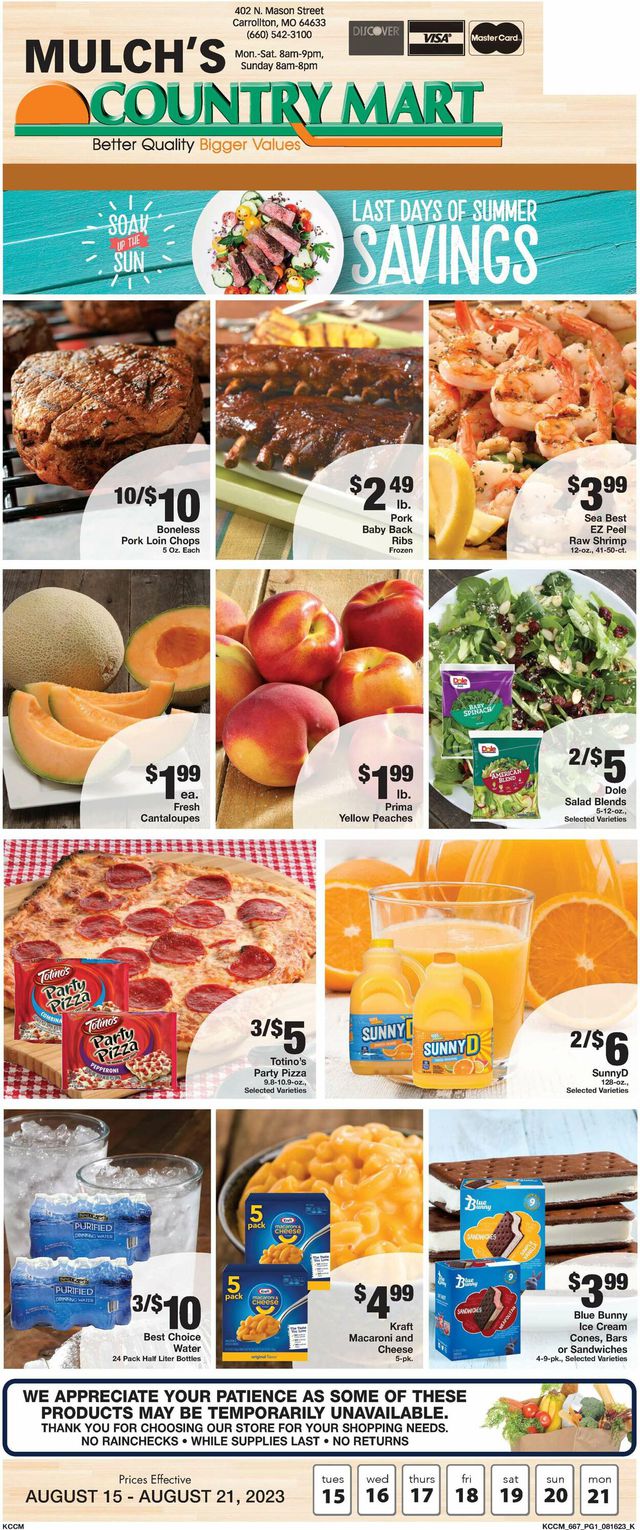 Country Mart Ad from 08/15/2023