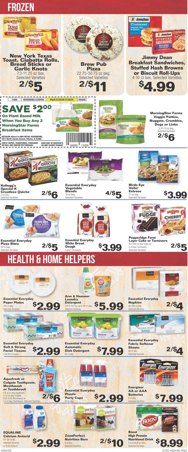 County Market Ad from 01/20/2020