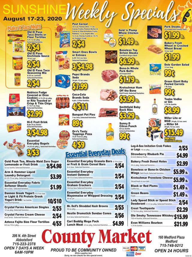 County Market Ad from 08/17/2020