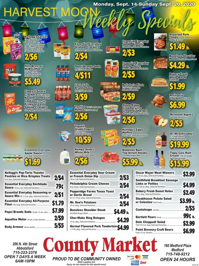 County Market Ad from 09/14/2020
