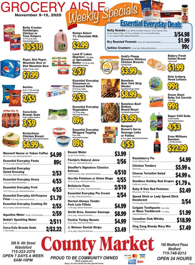 County Market Ad from 11/09/2020
