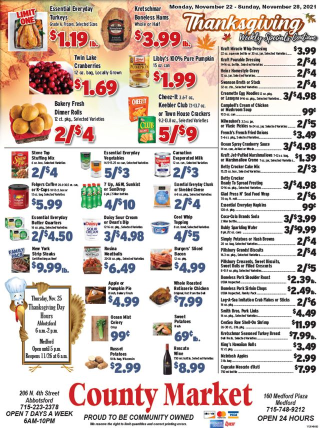 County Market Ad from 11/22/2021