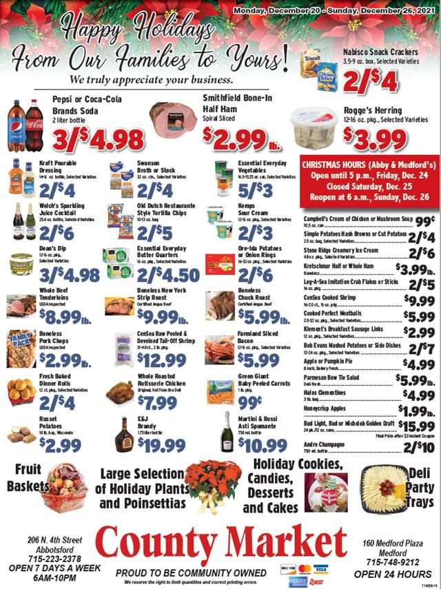 County Market Ad from 12/20/2021
