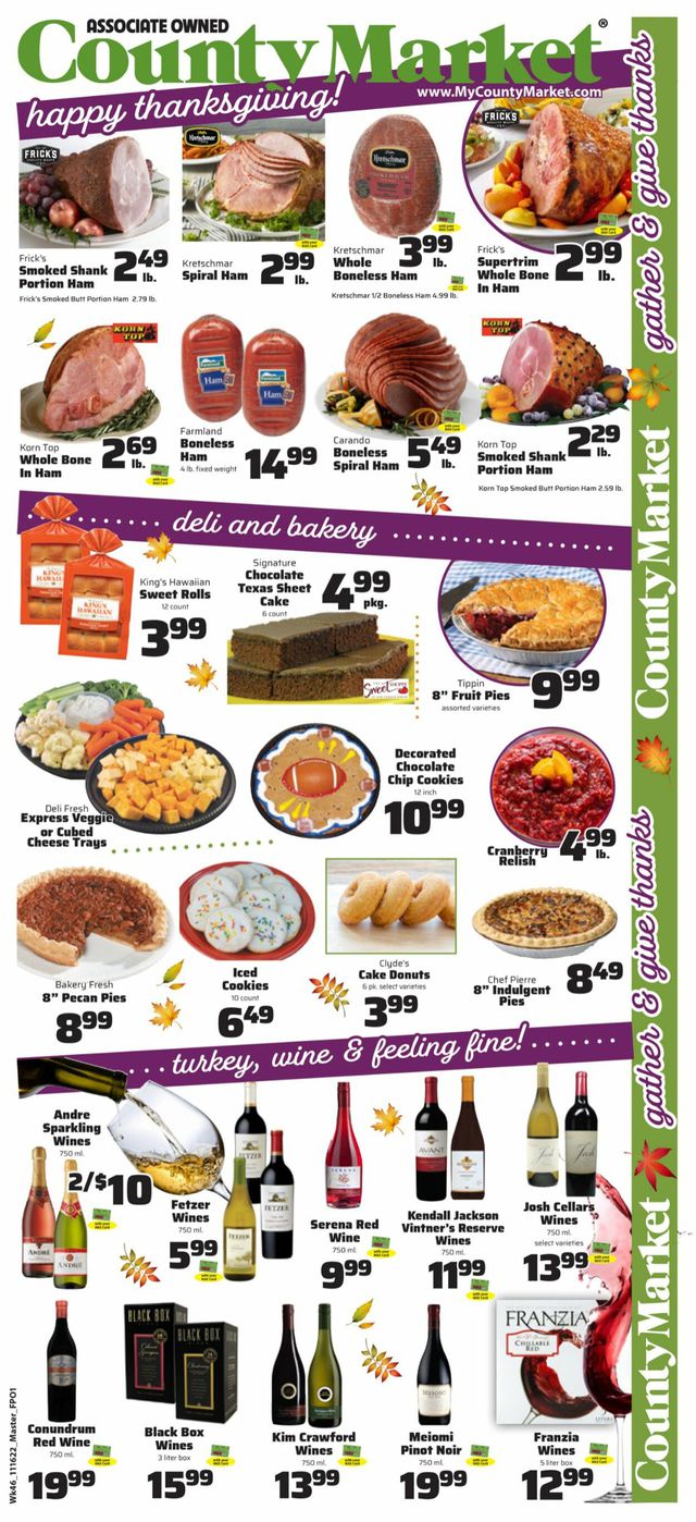 County Market Ad from 11/16/2022