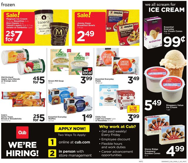 Cub Foods Ad from 09/19/2019