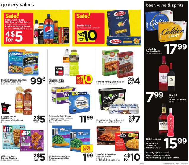 Cub Foods Ad from 02/16/2020