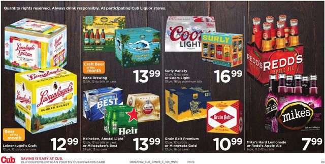 Cub Foods Ad from 08/09/2020