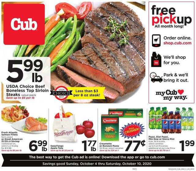 Cub Foods Ad from 10/04/2020