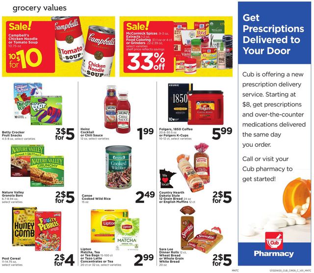 Cub Foods Ad from 12/13/2020