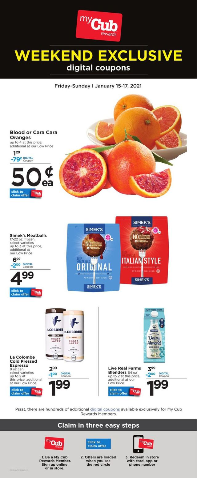 Cub Foods Ad from 01/15/2021
