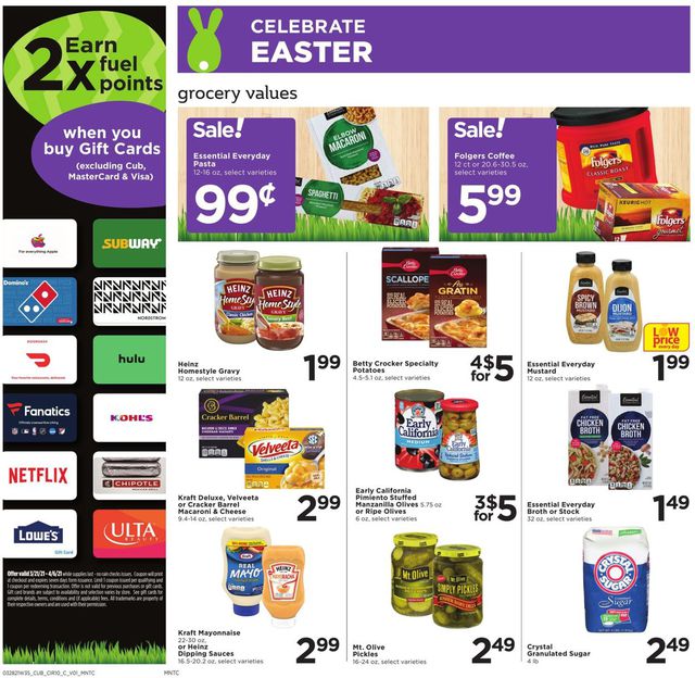 Cub Foods Ad from 03/28/2021