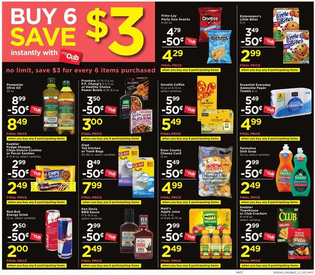 Cub Foods Ad from 10/10/2021