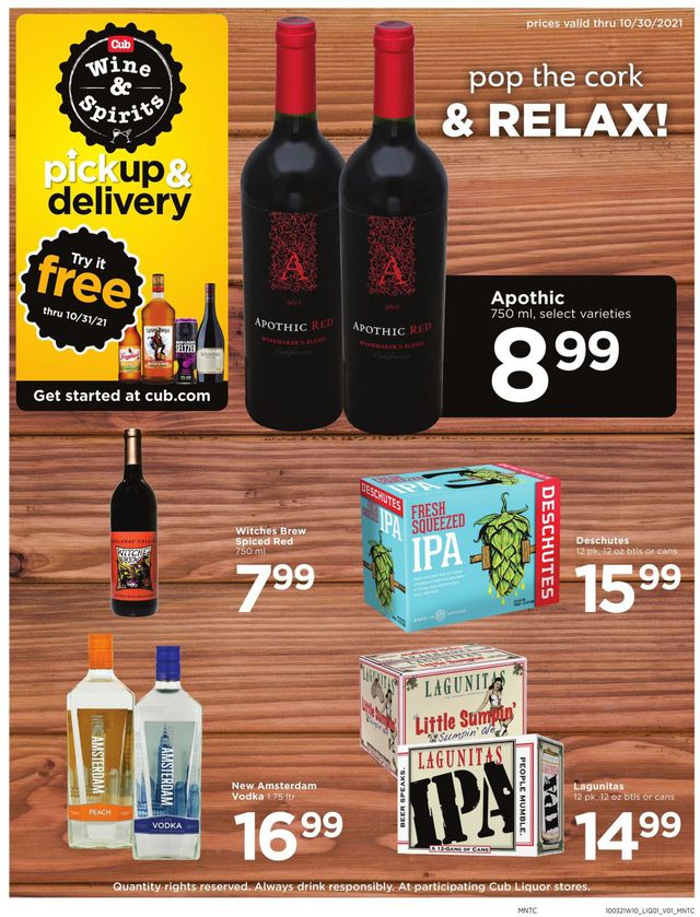 Cub Foods Ad from 10/23/2021