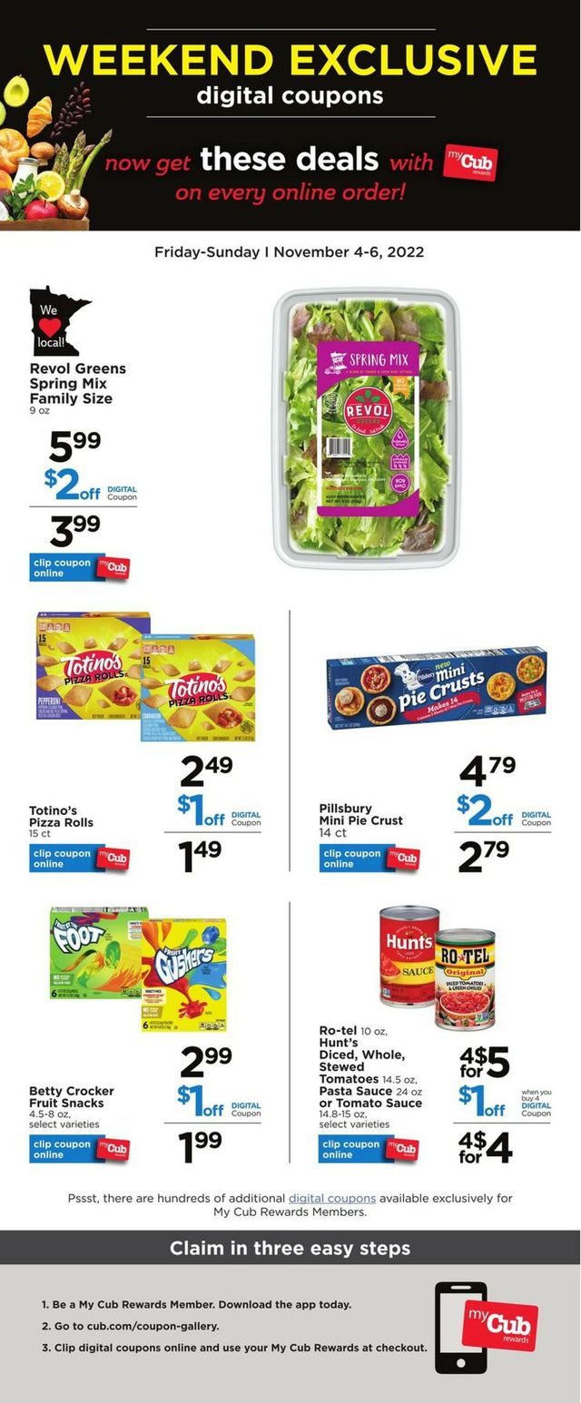 Cub Foods Ad from 11/04/2022