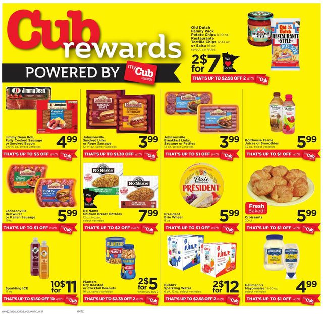 Cub Foods Ad from 04/10/2023