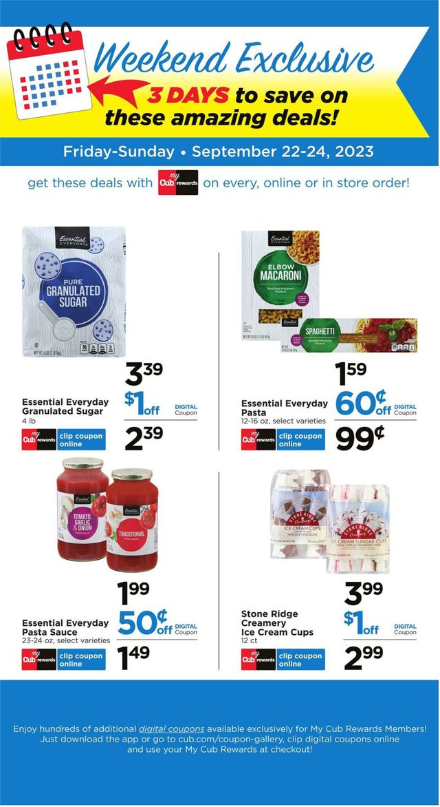 Cub Foods Ad from 09/22/2023
