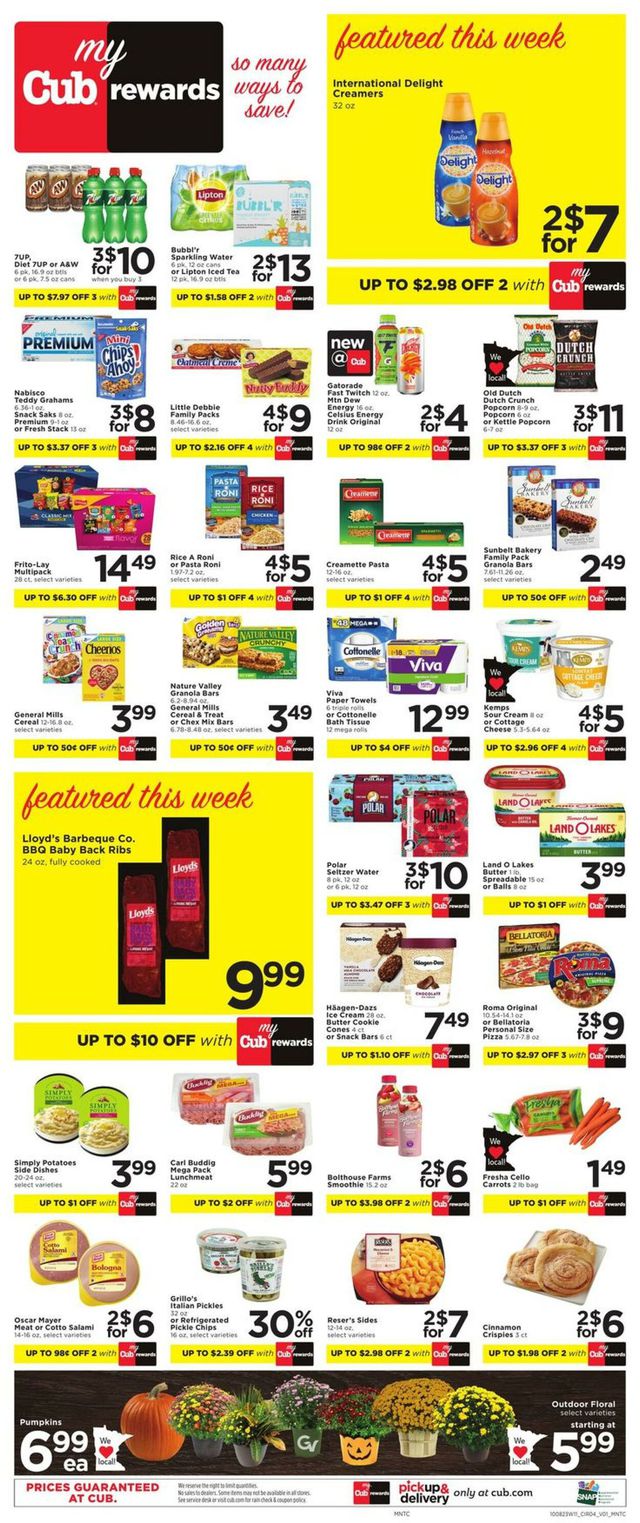 Cub Foods Ad from 10/08/2023