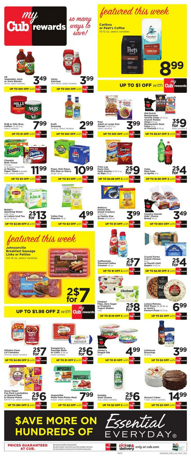 Cub Foods Ad from 12/26/2023