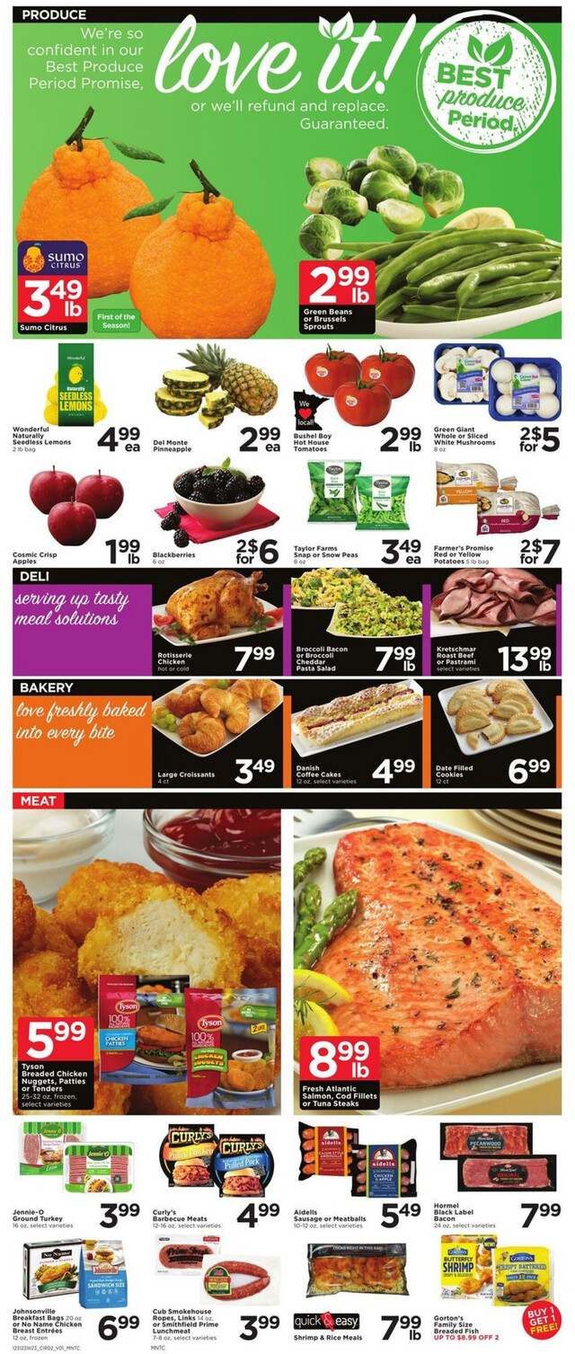 Cub Foods Ad from 12/31/2023
