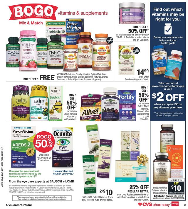 CVS Pharmacy Ad from 12/01/2019