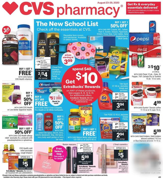 CVS Pharmacy Ad from 08/23/2020