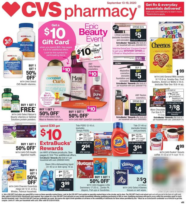 CVS Pharmacy Ad from 09/13/2020