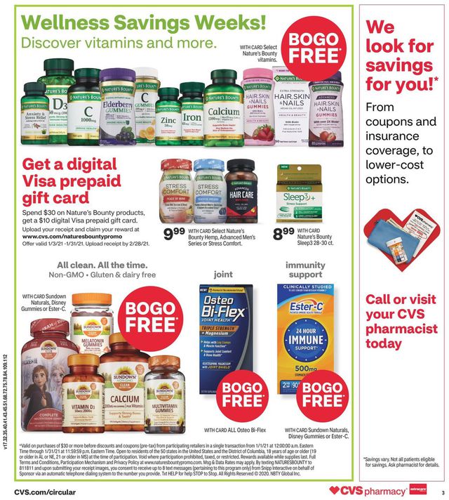 CVS Pharmacy Ad from 01/10/2021