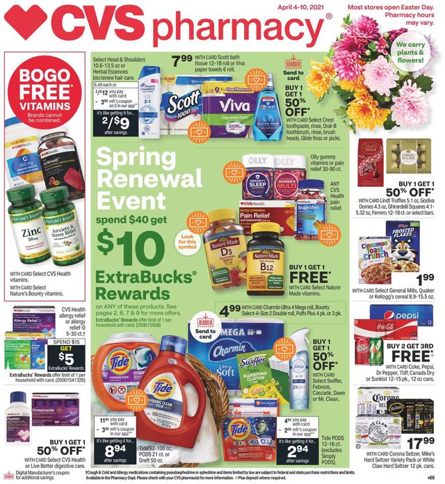 CVS Pharmacy Ad from 04/04/2021