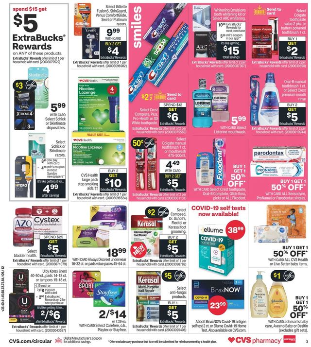 CVS Pharmacy Ad from 07/18/2021