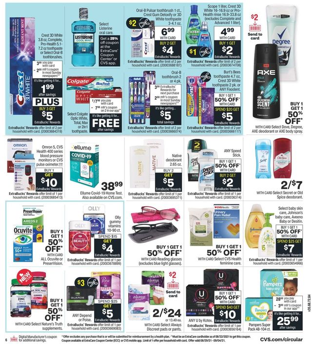 CVS Pharmacy Ad from 08/29/2021