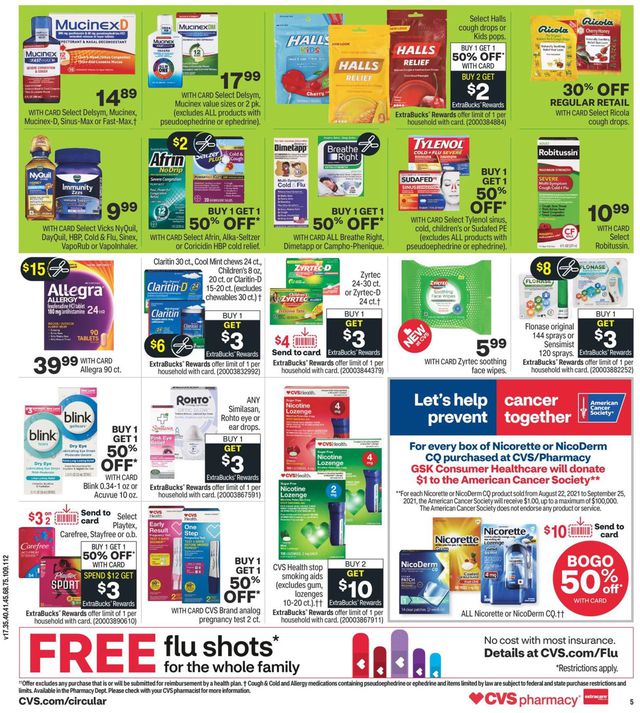 CVS Pharmacy Ad from 09/12/2021
