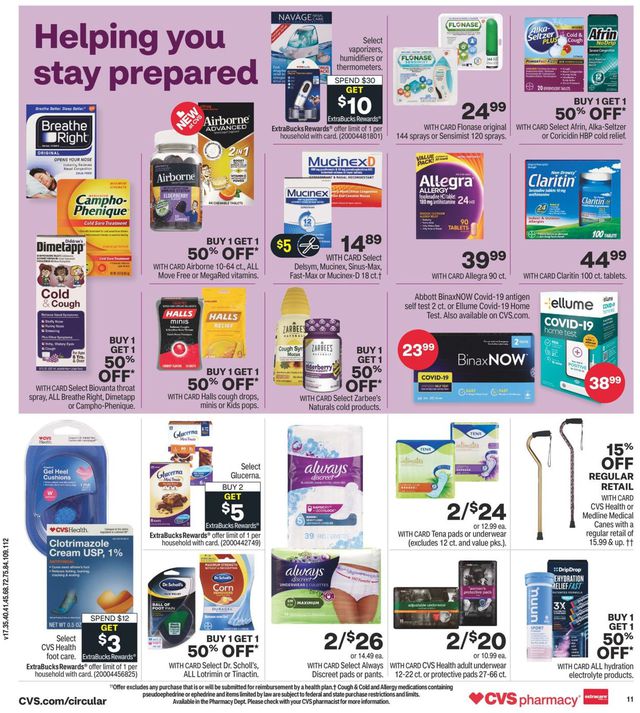 CVS Pharmacy Ad from 10/24/2021