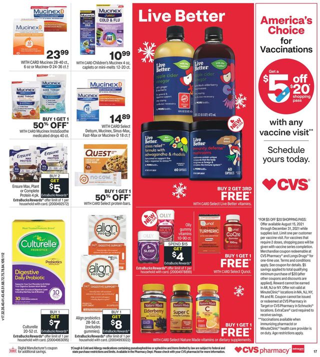 CVS Pharmacy Ad from 11/28/2021