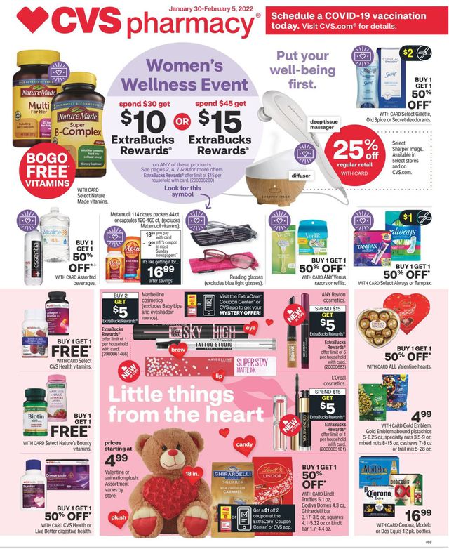 CVS Pharmacy Ad from 01/30/2022