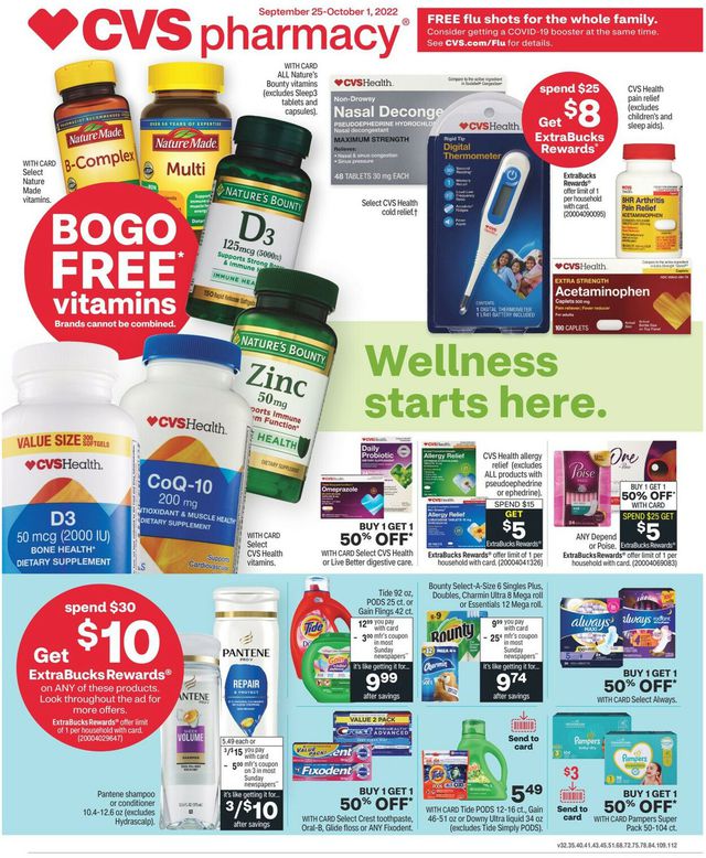 CVS Pharmacy Ad from 09/25/2022