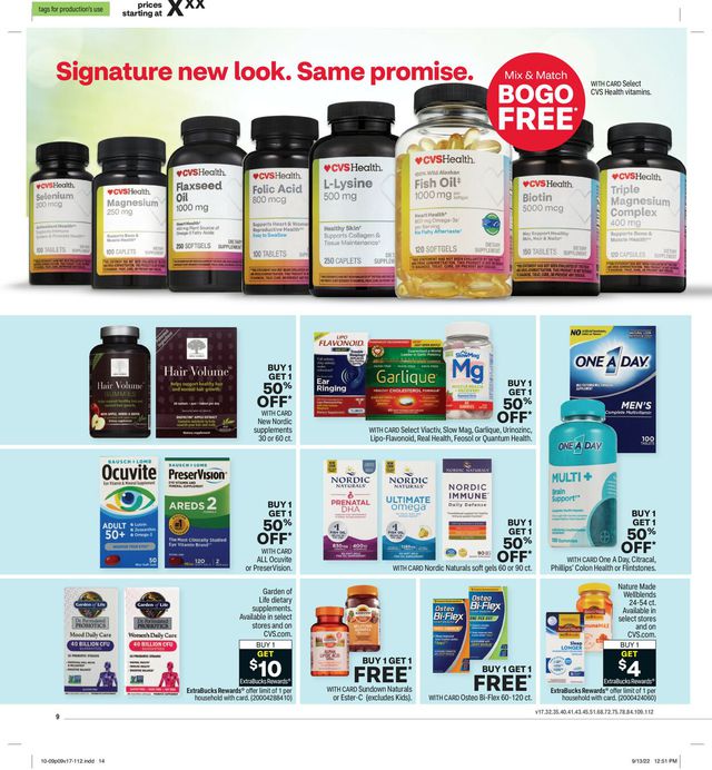 CVS Pharmacy Ad from 10/09/2022