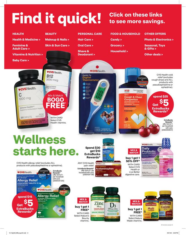 CVS Pharmacy Ad from 10/16/2022